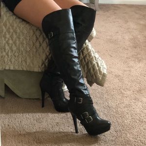 Over the knee thigh high boots
